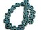 26 15mm Turquoise Blue Peace Symbol Dyed Synthetic Turquoise Stone Beads bB3